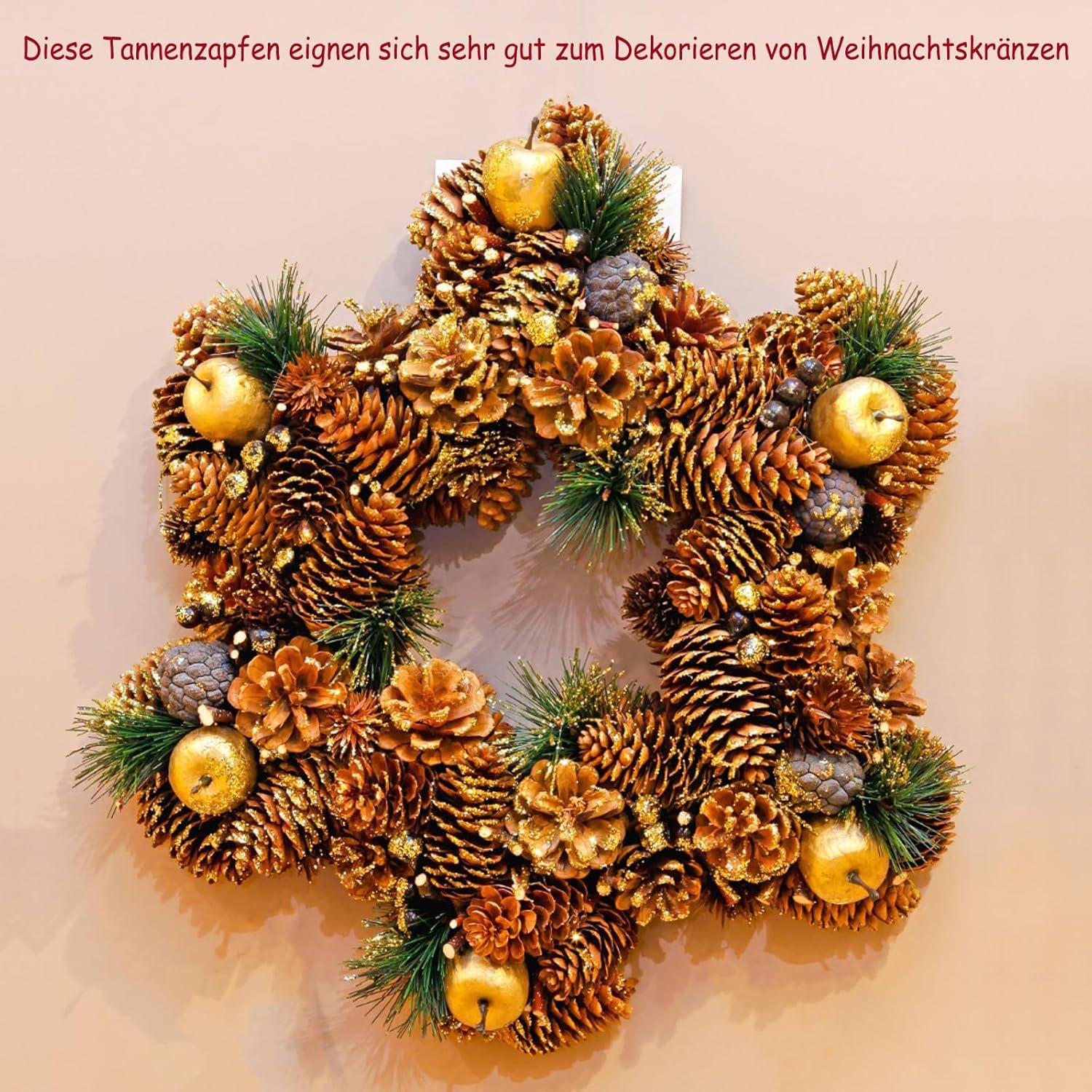 30 Stück goldfarbene Tannenzapfen 3-4cm für Festtage & DIY-Basteleien