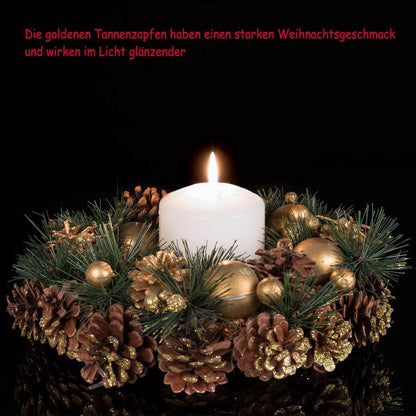 30 Stück goldfarbene Tannenzapfen 3-4cm für Festtage & DIY-Basteleien