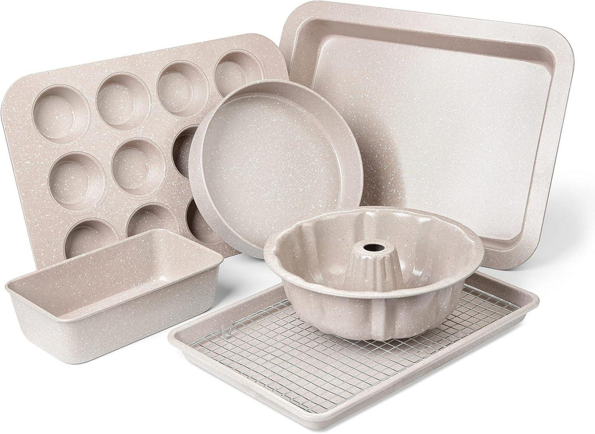 Granit Antihaft Backformen Set 7-teilig Backblechkuchenformen Büchse