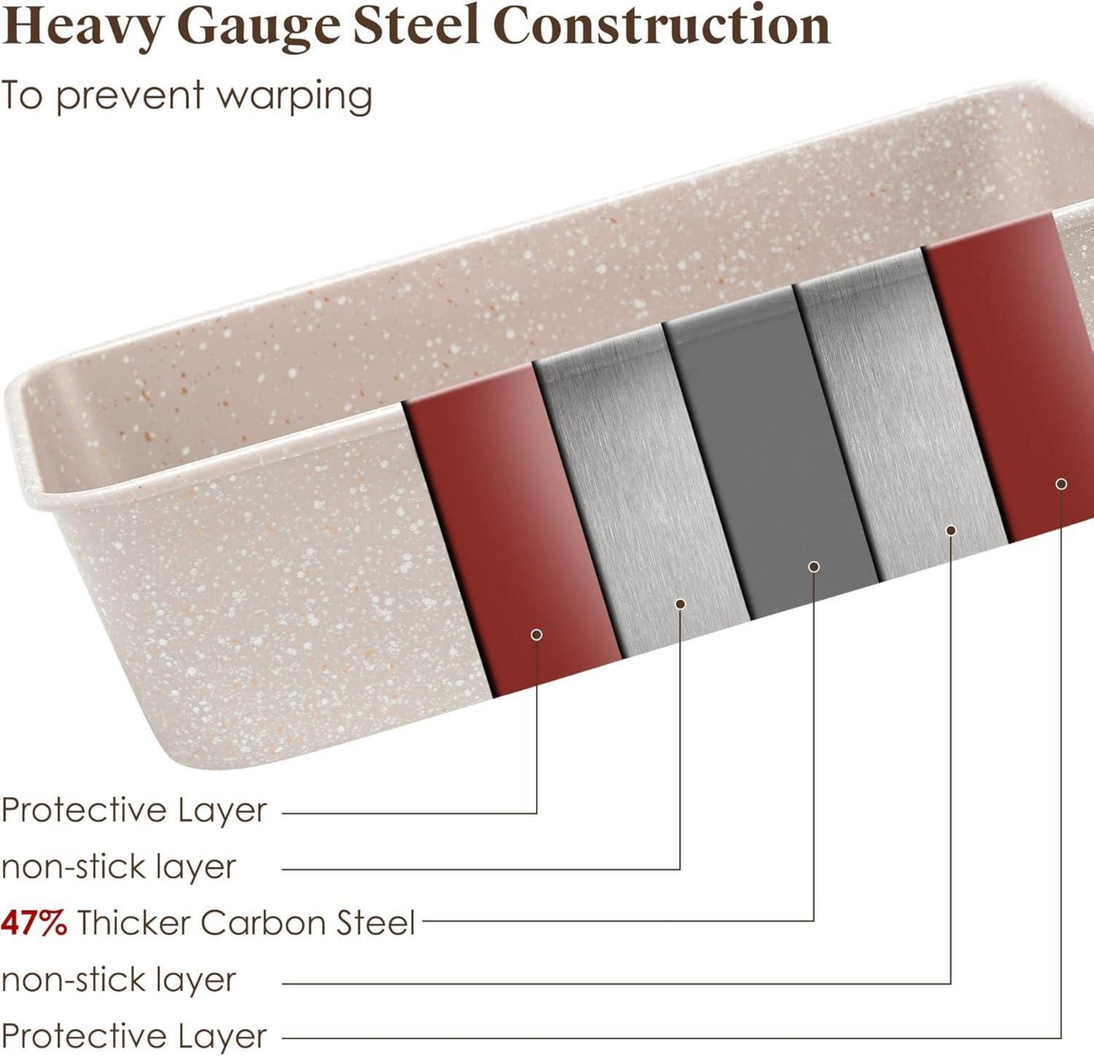 Granit Antihaft Backformen Set 7-teilig Backblechkuchenformen Büchse