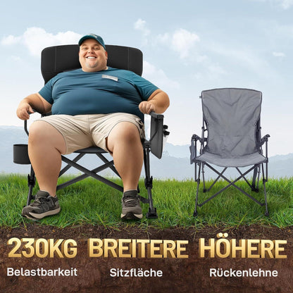 XXL Campingstuhl Faltbar 230KG Belastbar Stuhl mit