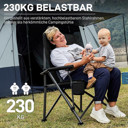 XXL Campingstuhl Faltbar 230KG Belastbar Stuhl mit