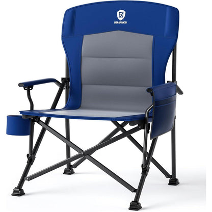 XL Campingstuhl faltbar 230kg belastbar mit Getränkehalter Blau
