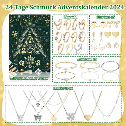 Schmuck Adventskalender 2024 für Frauen und Mädchen - 24