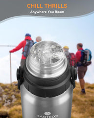 Isolierflasche Thermoskanne aus Edelstahl 1,2L für Kaffee & Tee