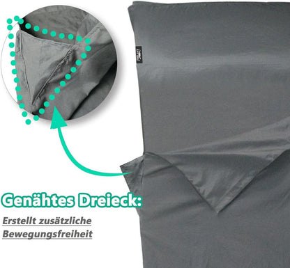 Ultraleichtes Schlafsack Inlett für Backpacking, Hostels, Reisen