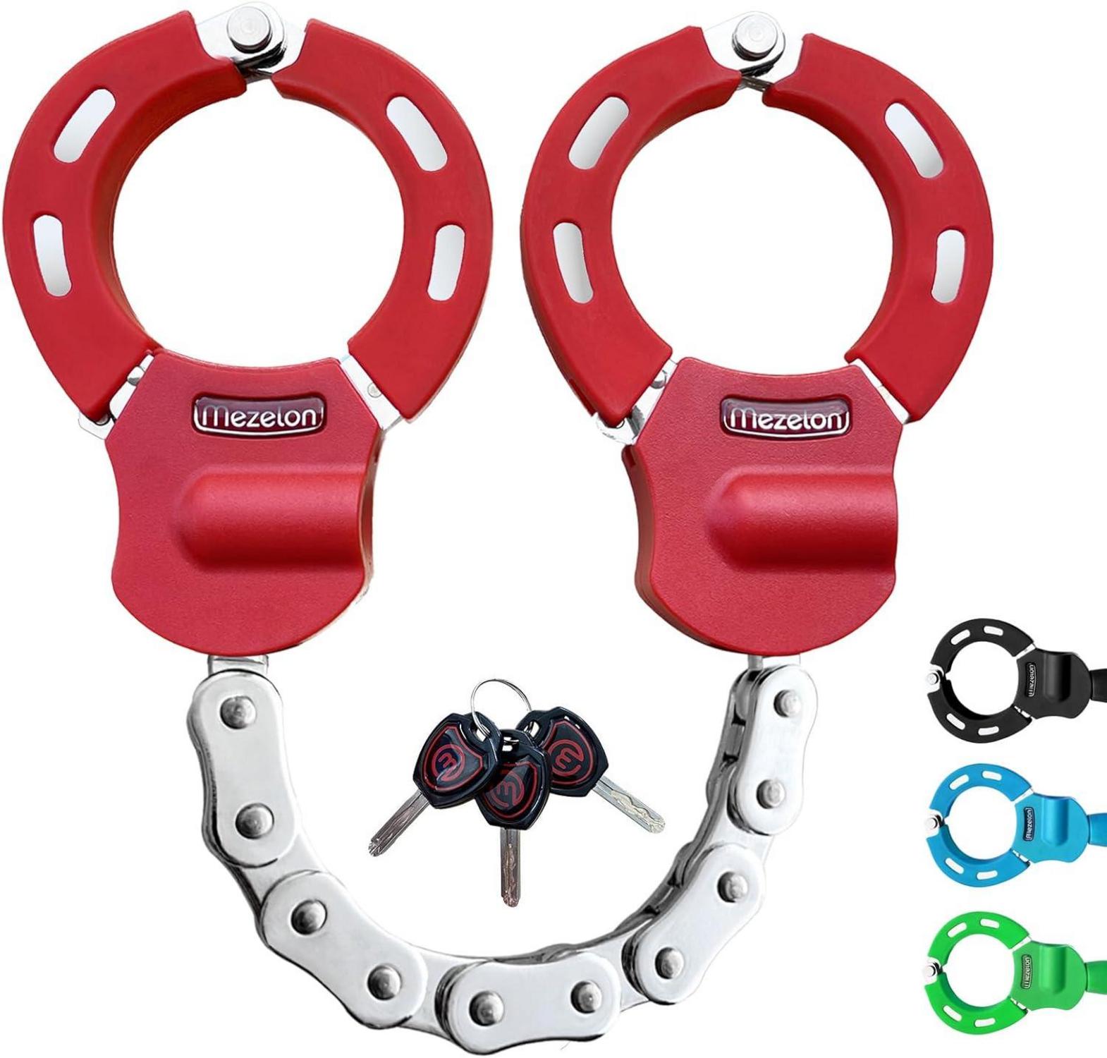 Hochsicherheits E Scooter Handschellenschloss Rot