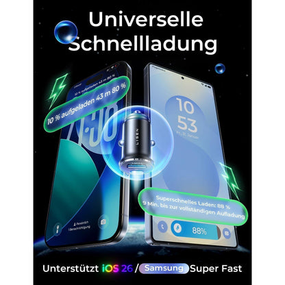 LISEN 54W Zigarettenanzünder USB C Adapter PD&QC3.0 Auto