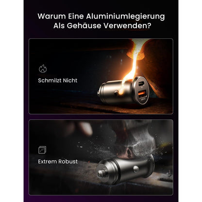 LISEN 54W Zigarettenanzünder USB C Adapter PD&QC3.0 Auto