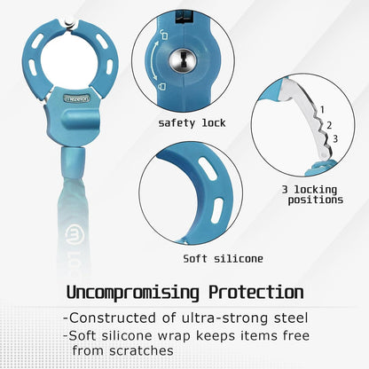 E-Scooter Handschellenschloss 8mm Hochsicherheits-Schloss Blau