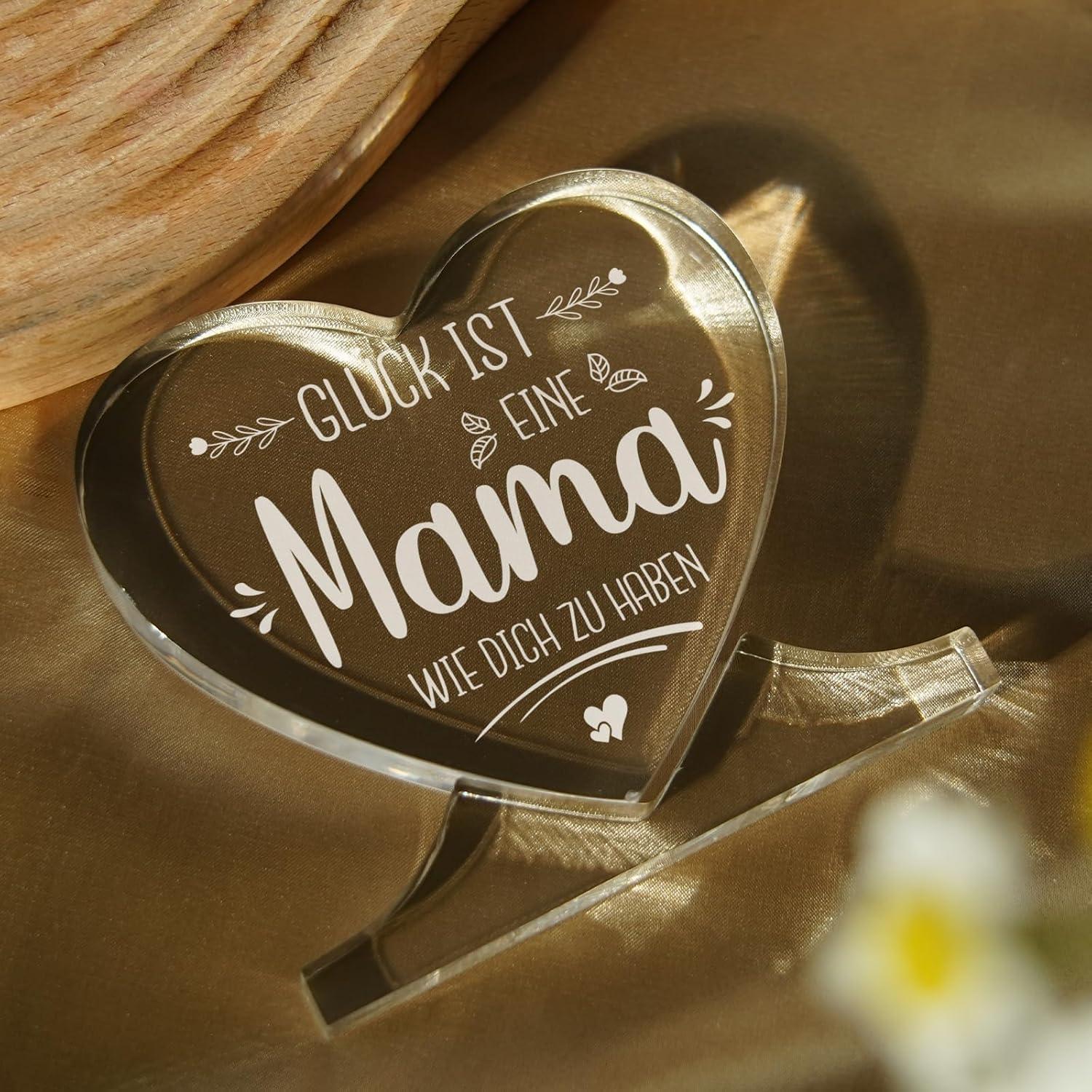 Acryl Dekoration Herzform Mama Geburtstagsgeschenk Mutter