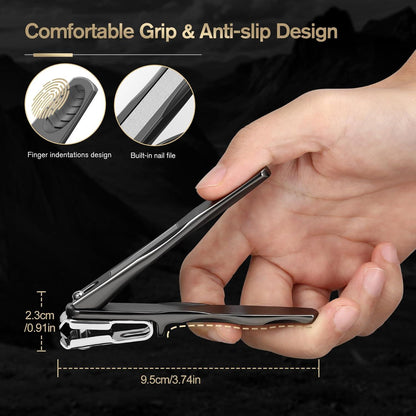 360° drehbarer Nagelknipser für Senioren und Erwachsene, extra langer Griff, ergonomisch, für dicke Nägel
