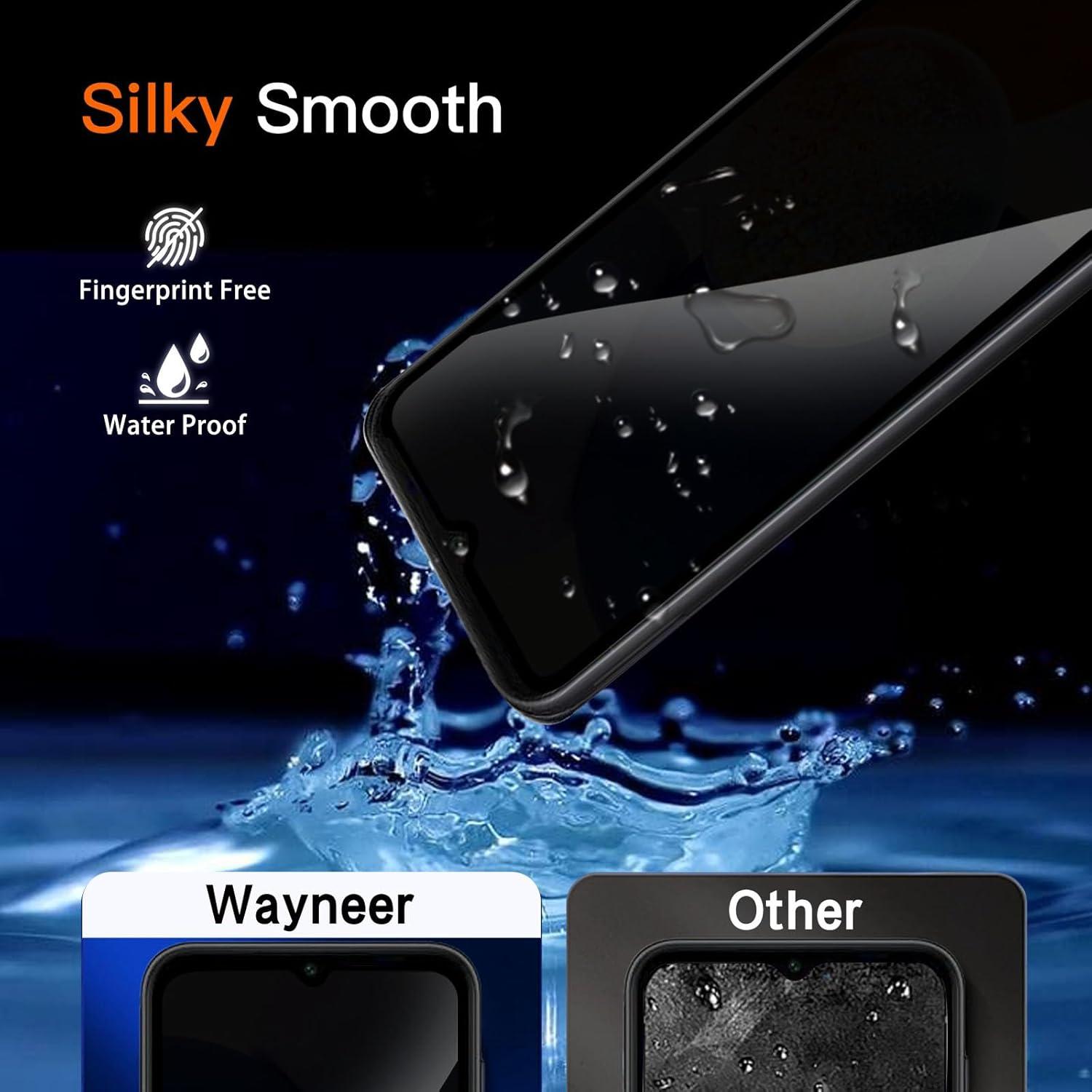 Wayneer Sichtschutzfolie Samsung Galaxy A14 5G 4G Panzerglas 2x Display