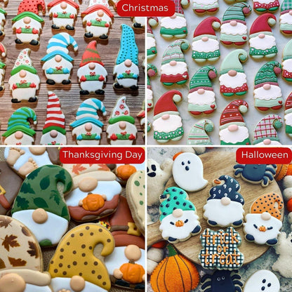 Orapink Weihnachts-Zwerg Ausstechformen Set Edelstahl 3 Stück