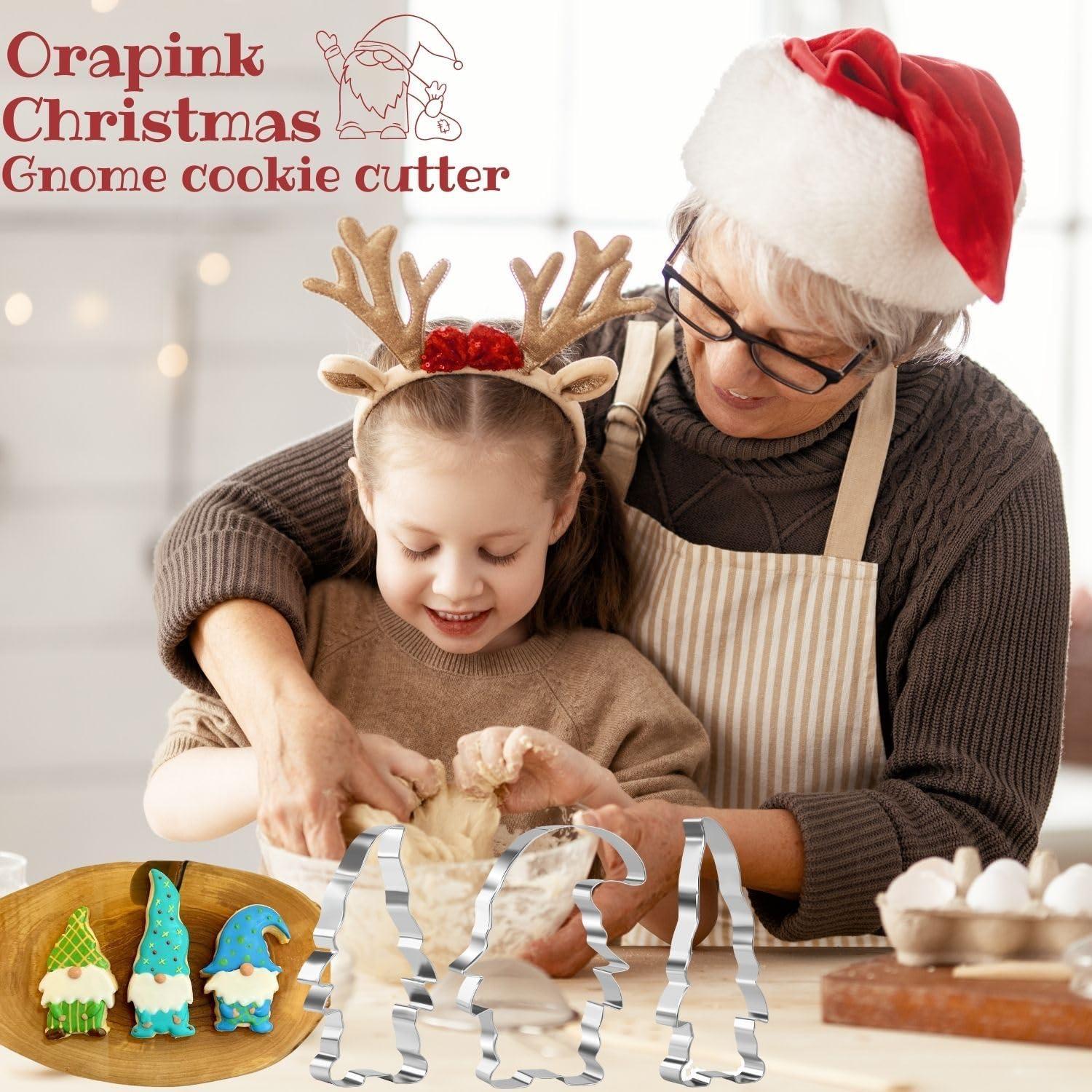 3 Stück Zwerg Weihnachten Ausstechformen Set Edelstahl Groß Backen