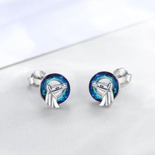 925 Sterling Silber Kristall Pferde Ohrstecker hypoallergen