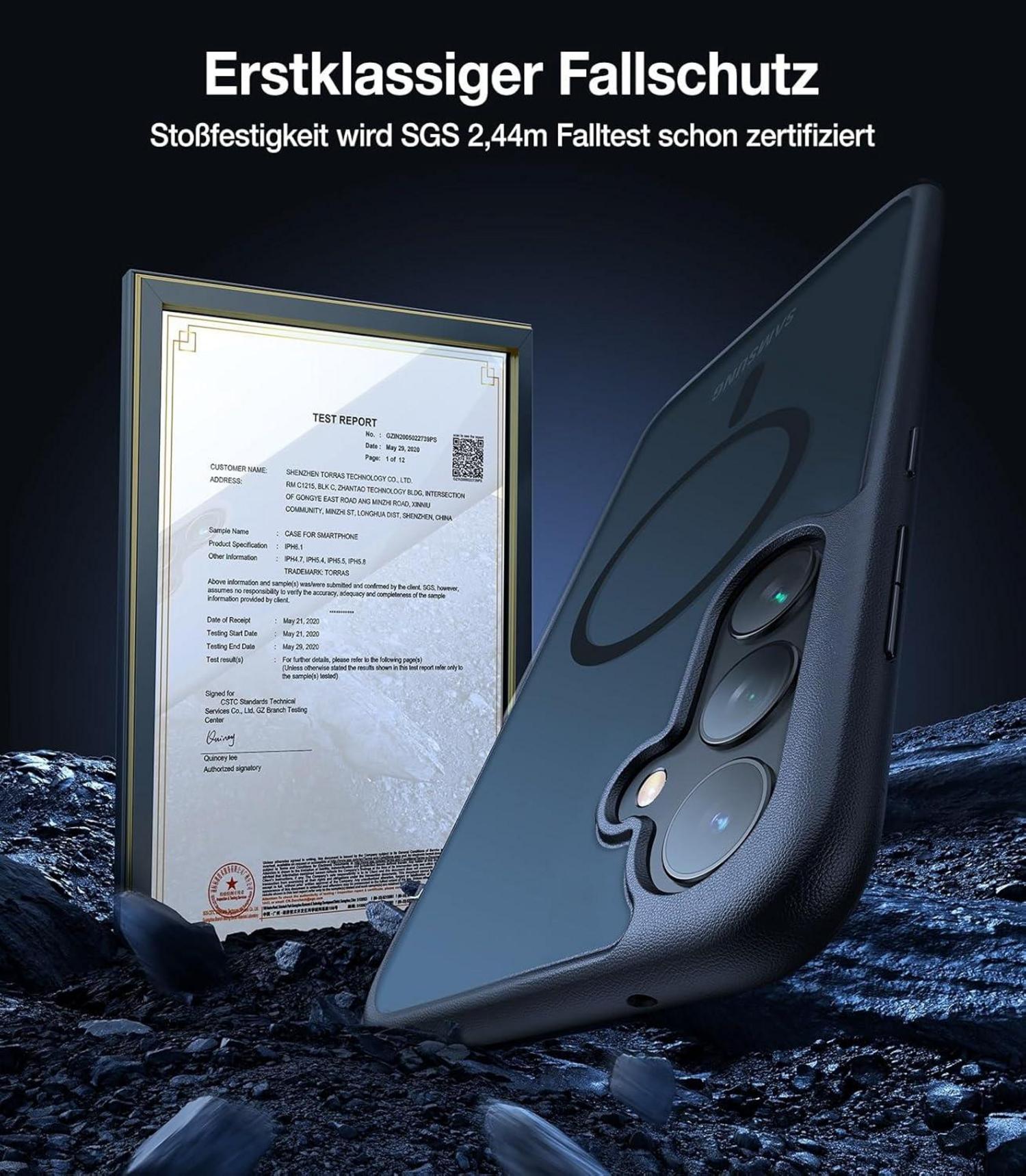 Samsung Galaxy S23 FE Hülle MagSafe Magnet 360° Airbags Schwarz