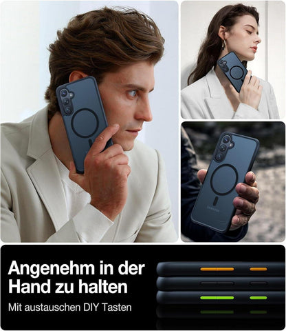 Samsung Galaxy S23 FE Hülle MagSafe Magnet 360° Airbags Schwarz