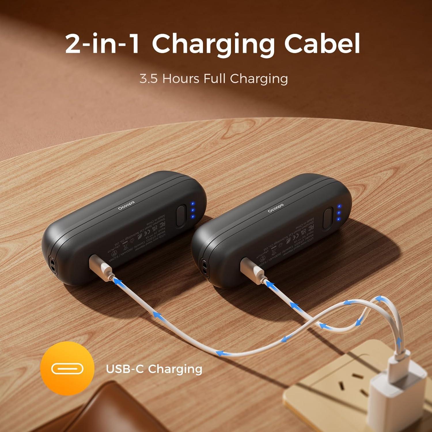 Handwärmer Taschenofen 2er Set Mini 5200mAh Magnetisch für Outdoor