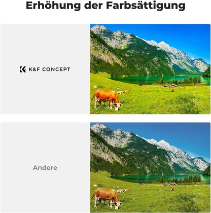 Polfilter 62mm Zirkularer Slim Optisches Glas HD Messingrahmen für