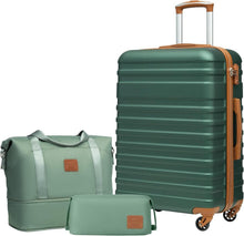 Koffer Trolley Set ABS Hartschale 4 Rollen TSA Verschluss 3tlg