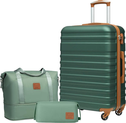 Koffer Trolley Set ABS Hartschale 4 Rollen TSA Verschluss 3tlg