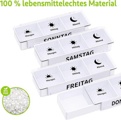Tablettenbox 7 Tage 3 Fächer Medikamentenbox Pillenbox Organizer