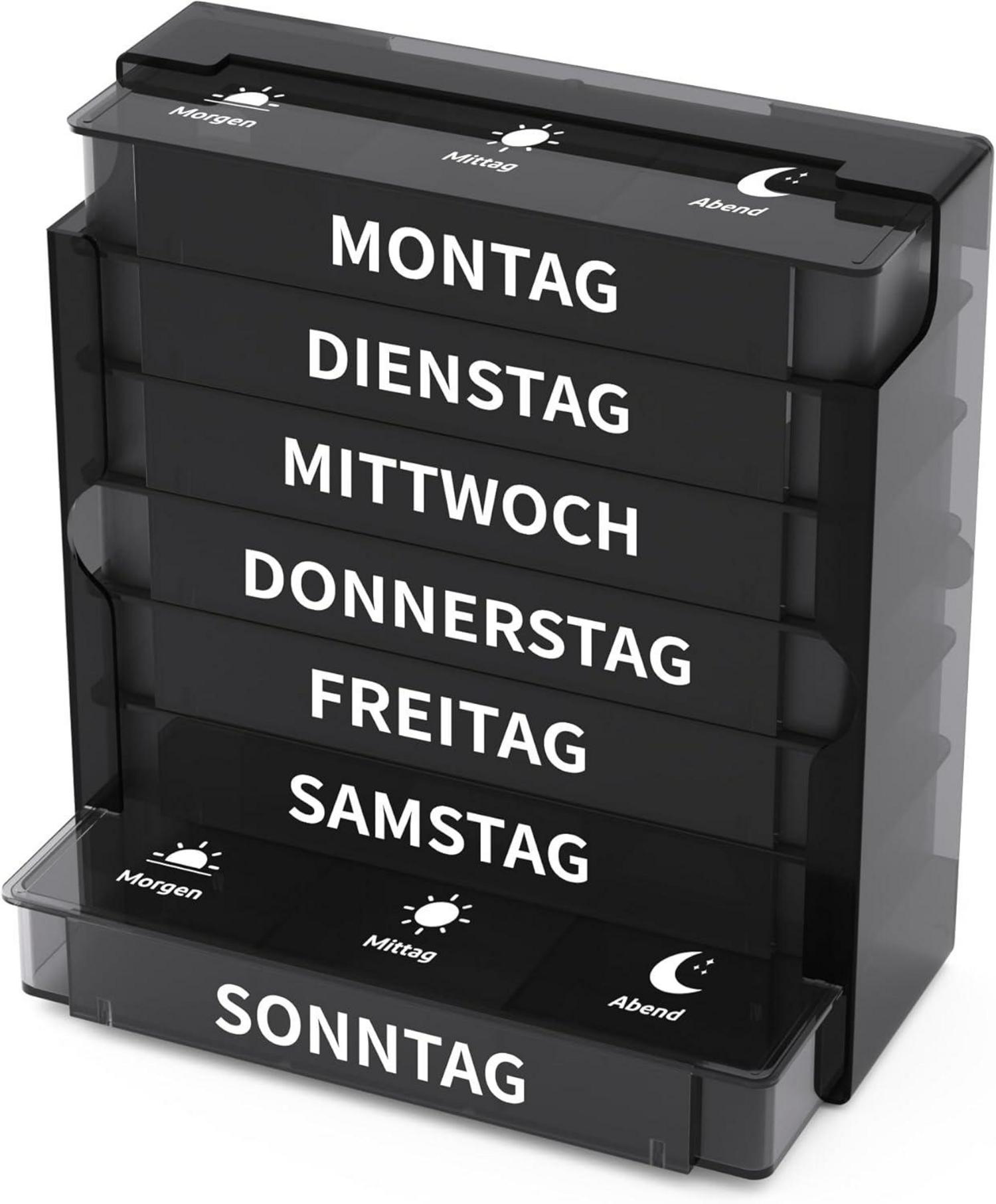 Pillendose 7 Tage 3 Fächer Tablettenbox Medikamentenbox