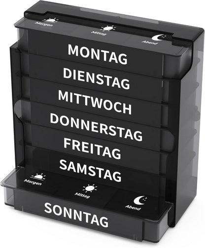 Pillendose 7 Tage 3 Fächer Tablettenbox Medikamentenbox