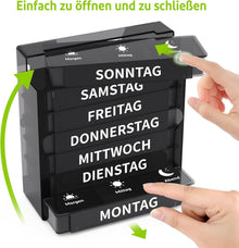 Pillendose 7 Tage 3 Fächer Tablettenbox Organizer BPA-frei