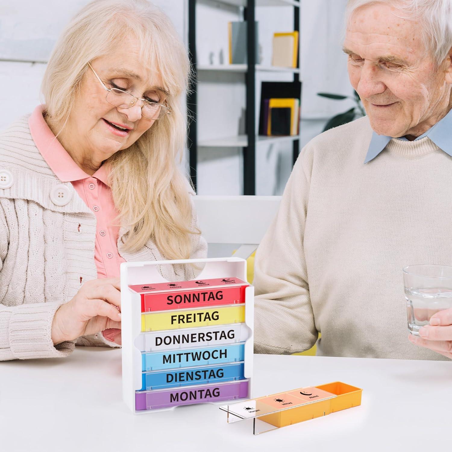 Tablettenbox 7 Tage Pillendose 3 Fächer Tablettendose Organizer