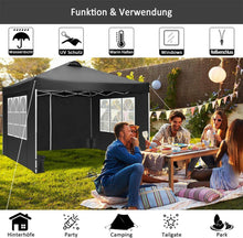 COBIZI Pavillon 3x3m Schwarz Wasserdicht Stabil Winterfest