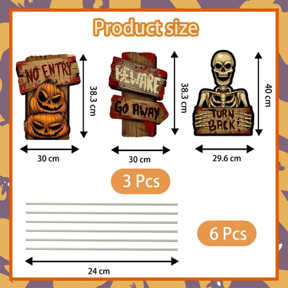 Halloween Deko Garten Grabstein 3er Set Hof Schilder Outdoor