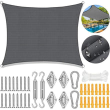 Sonnensegel Set Sonnenschutz 3x4m Rechteckig Wasserdicht