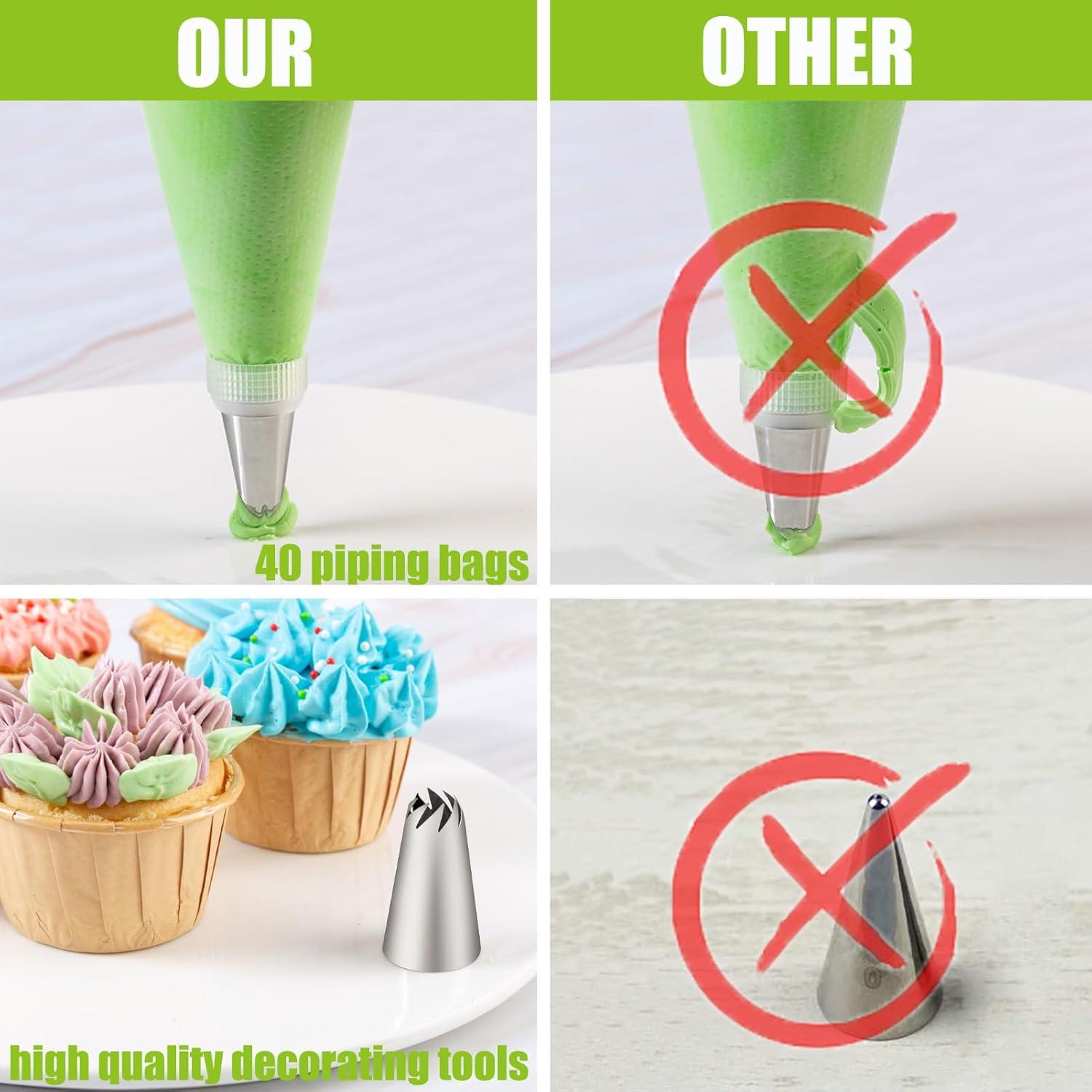 Spritzbeutel Set 54-teilig Edelstahl Tortendeko Cupcakes RanzenформStencil