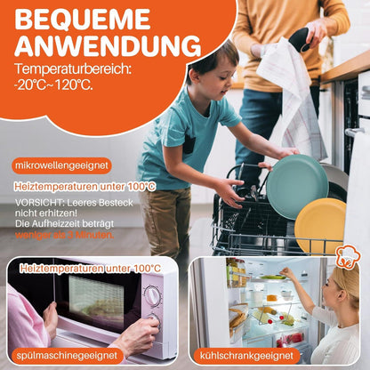 6er Set Leichte Camping Speiseteller aus Kunststoff, BPA-Frei