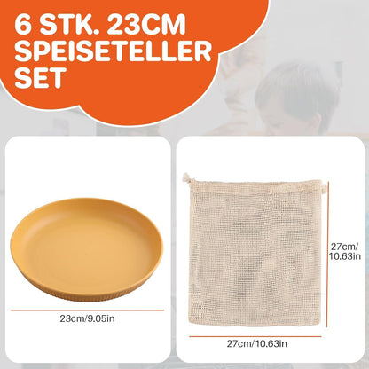 6er Set 23CM Leichte Camping Speiseteller Kunststoff BPA-frei