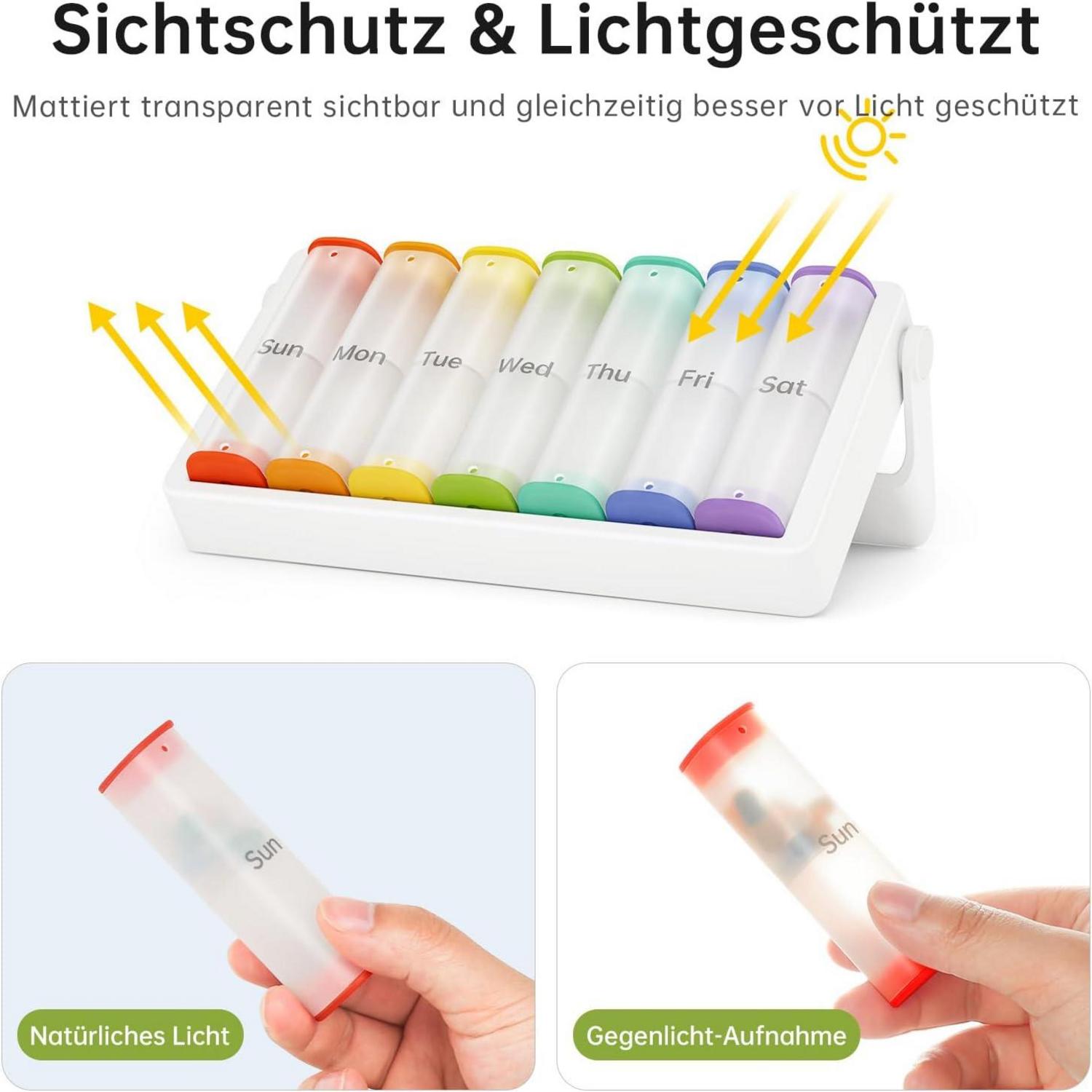 Tablettenbox 7 Tage Pillendose für MedikamenteClearColor