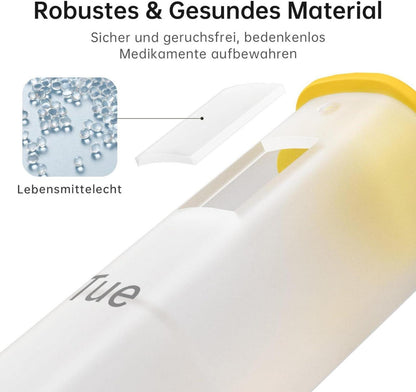 Tablettenbox 7 Tage Pillendose 2 Fächer Medikamentenbox GroßE Tabletten Box