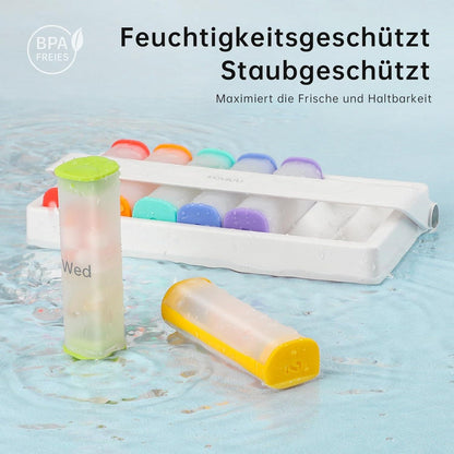 Tablettenbox 7 Tage Pillendose, große Fächer, Medikamentenbox