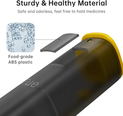 KOVIUU Tablettenbox 7 Tage, 2 Fächer, große Kapazität, halbtransparent, tragbar