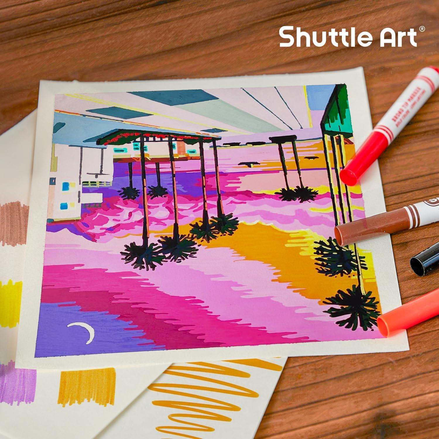 Filzstifte Kinder auswaschbar, 216 Stück in 8 Farben mit zusätzlichen