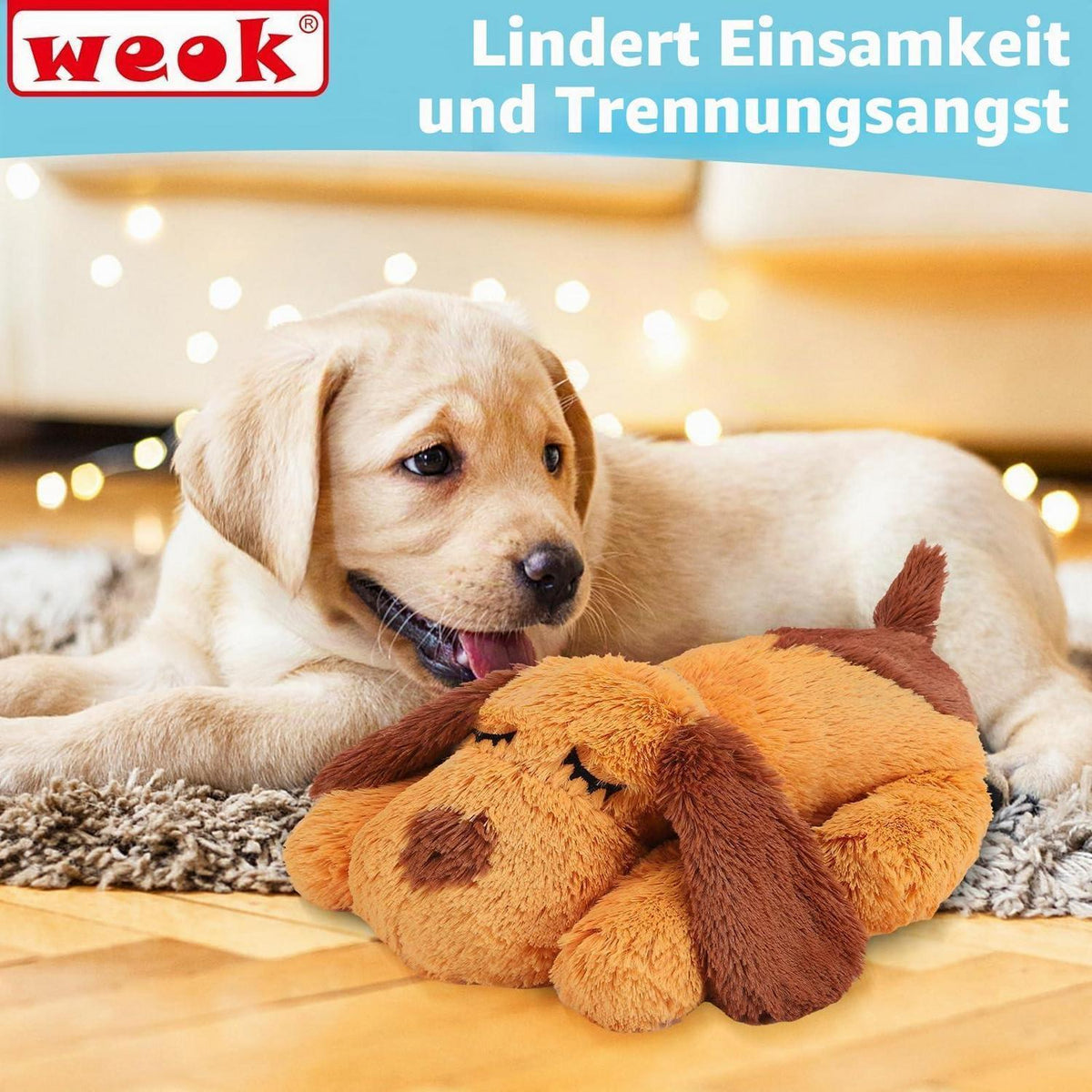 Herzschlag-Kuschelkissen für Welpen – Angstlinderung & Schlafhilfe