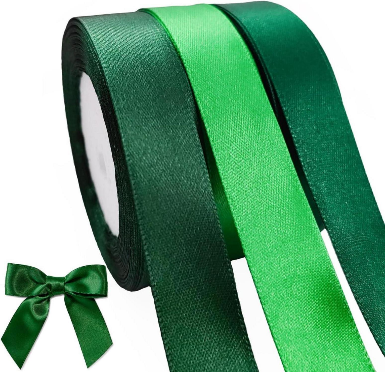 66m Grünes Satinband 20mm breit für Hochzeit & Deko