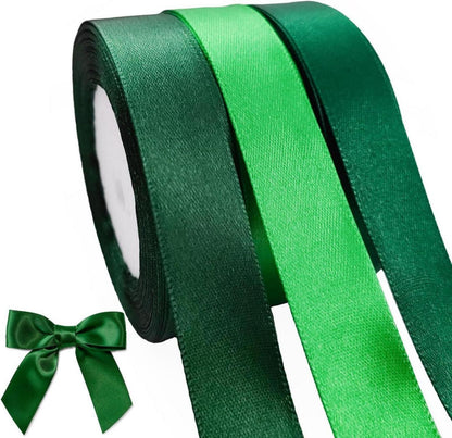 66m Grünes Satinband 20mm breit für Hochzeit & Deko