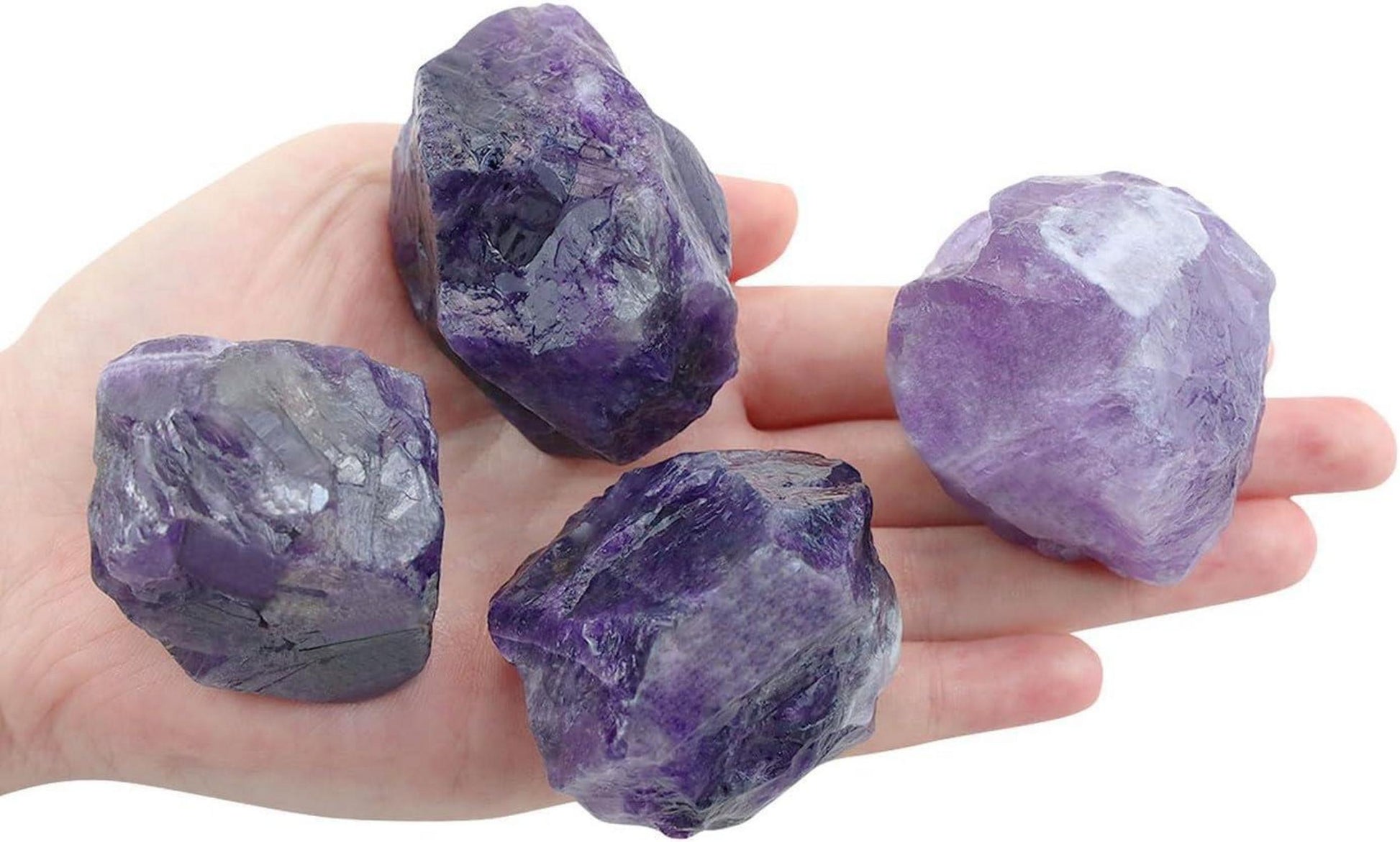 Amethyst Naturstein Premium Kristalle 4 Stück