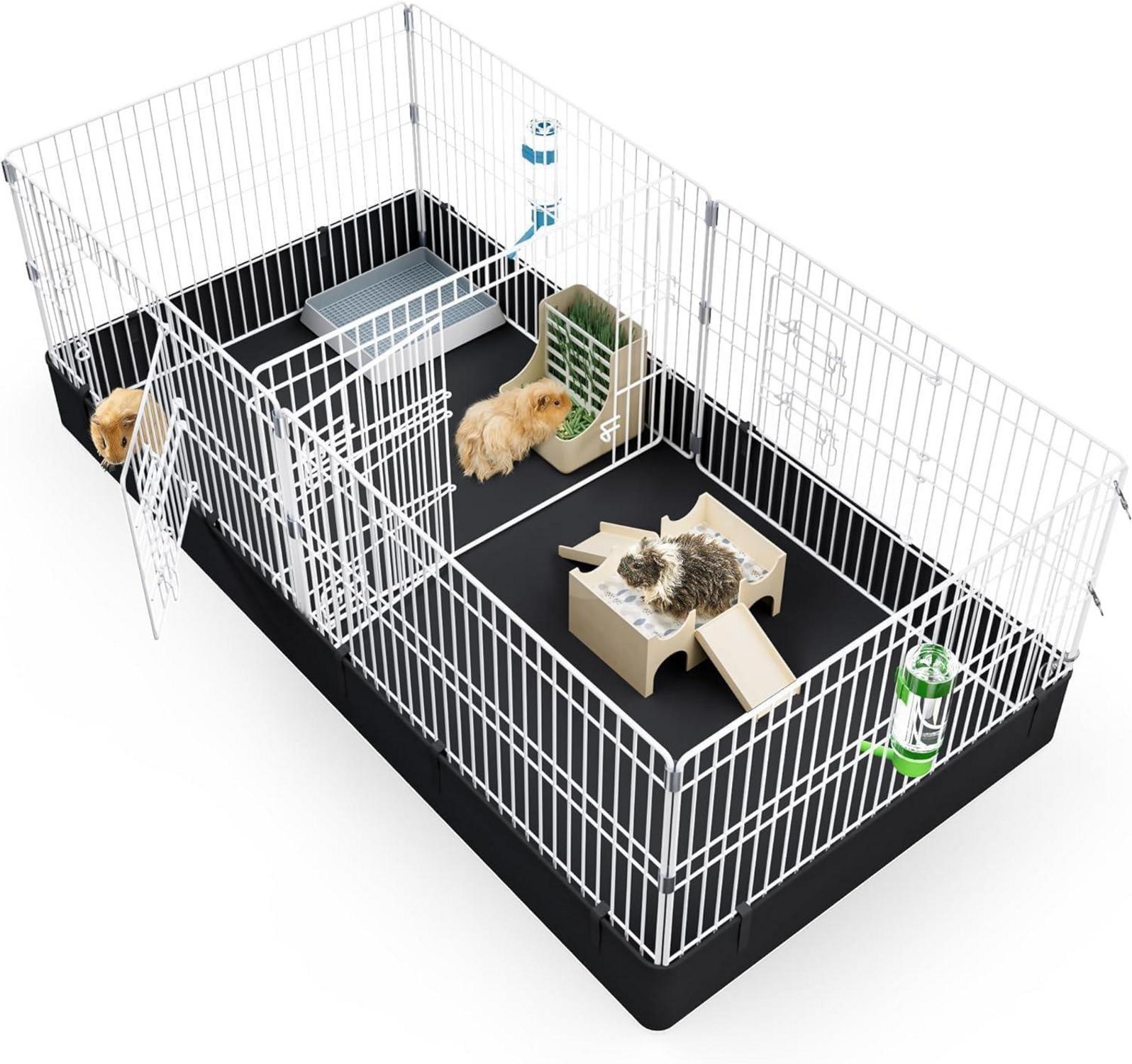 Metallgitter Freilaufgehege Kaninchen Außen 142x69x50cm