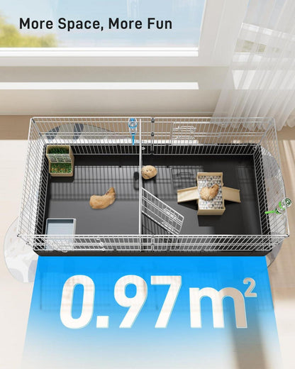 Freilaufgehege Kaninchen Metallgitter Kleintiergehege Außen 142 x 69 x