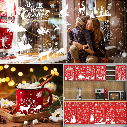 Weihnachten Fensterbilder Selbstklebend Schneeflocken 148 Statisch