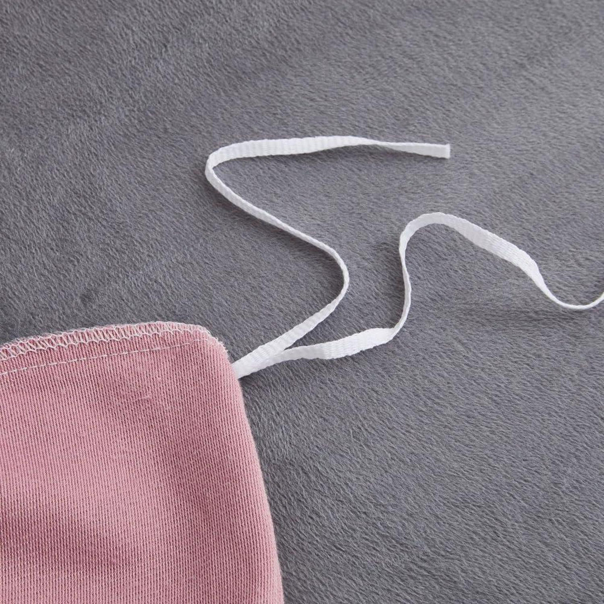 Winter Bettwäsche Fleece 220x240 Rosa Grau Kuschelig